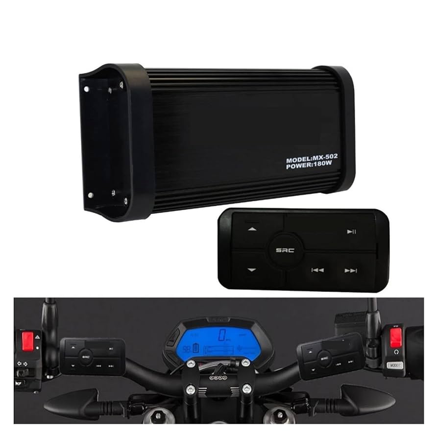 オーディオ機器 Amazon.co.jp: バイク用 オーディオ スピーカー 4ch 4台 最大